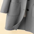 thumbnail image 6 of 6-7 Years Little Girls Wool Coat Long Button Down Lapel with Pockets Winter Outerwear, 6 of 6