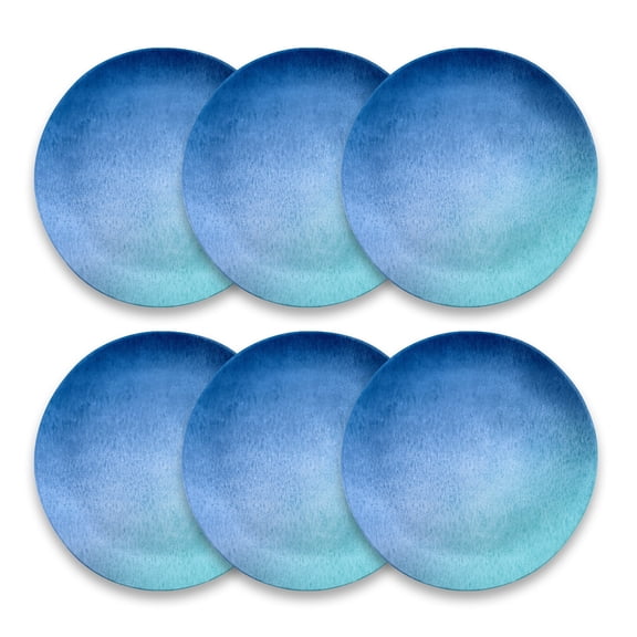 Abode Homewares by TarHong Oceanic Ombre Dinner Plate, 10.5", Set of 6
