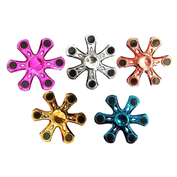 EDC 6 spoke Fidget Spinner, Stainless Steel Bearing, 3-5Min Spin time, Improves attention, behavior, emotions, memory, organizational skills, Reduces stress & anxiety. Fast Delivery in 3-7 days