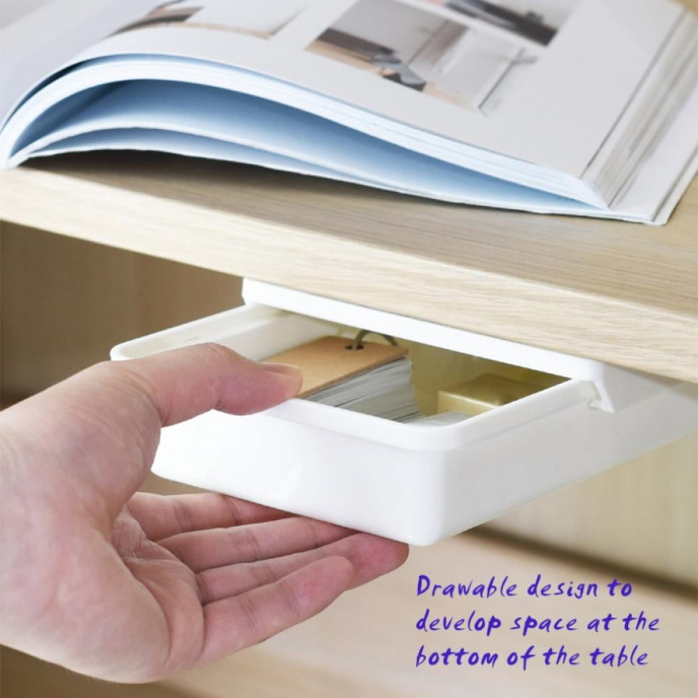 Under The Table Drawer Organizer,Mini Desk Drawer Organizer,Hiding