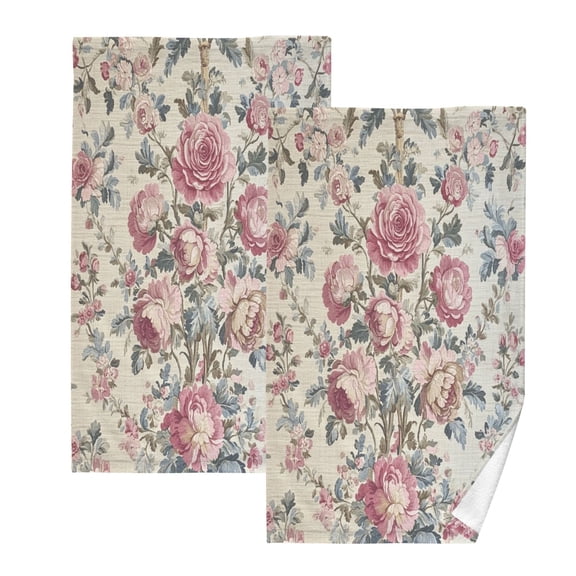 BZSMCE Face Towel Hand Towel Bath Towel Cotton Bath Towel Sets Hand Bath Towels Fashion Vintage Floral Textile in Pastels Pattern