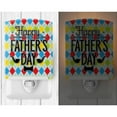 thumbnail image 2 of Caroline's Treasures BB5439CNL Happy Father's Day Argyle Ceramic Night Light, 6x4x3", multicolor, 2 of 2