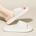 thumbnail image 3 of Pillow Slippers for Women and Men House Slides Shower Sandals (White 42), 3 of 4