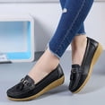 thumbnail image 2 of Red42Women Flats Ballet Shoes Cut Out Leather Transpirable Mocasines Mujeres Boat Shoes para, 2 of 4