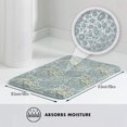 thumbnail image 6 of Bathroom Rugs Non Slip Washable - Blue Green Paisley Kitchen Mats for Floor, Area Rugs for Entryway Rugs Indoor, Laundry Bathroom Room Door Rug with Rubber Backing 20x31.5in, 6 of 8