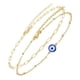 thumbnail image 5 of 2 pulseras doradas con dije de ojo azul malvado, amuleto ajustable, joyería de ojo malvado., 5 of 7