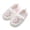 Slippers # Pink, variant on Slip On Slippers for Women Closed Toe Winter House Shoes Snowflake Embroidery Fluffy Fleece Upper Warm Indoor Scuff Footwear