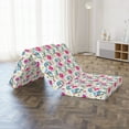 thumbnail image 4 of Floral Foldable Mattress, Colorful Spring Flourishes, 74.8" x 39.4", Dark Taupe Multicolor, by Ambesonne, 4 of 4