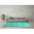 thumbnail image 3 of Ahgly Company Machine Washable Indoor Rectangle Persian Turquoise Blue Traditional Area Rugs, 2' x 3', 3 of 4