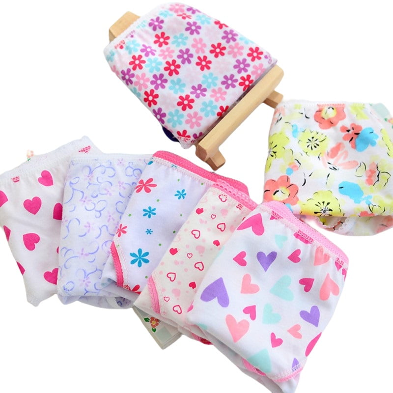 Babyhug 100% Cotton Panties Dot & Floral Print Pack of 3- Pink Blue & White