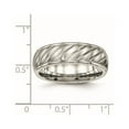 thumbnail image 6 of Chisel Stainless Steel Polished with Brushed Center 7mm Grooved Band, 6 of 7