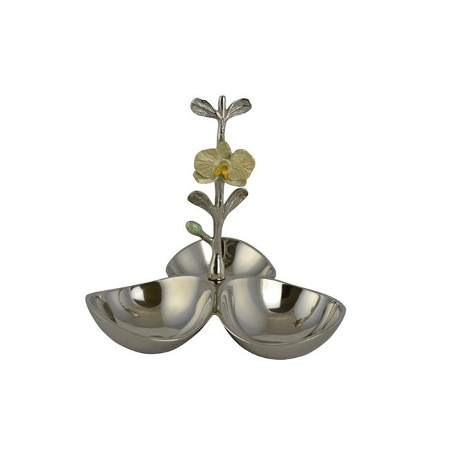 Three Star Import & Export RH1050 10 x 9.5 in. 3Sectioned Candy Dish