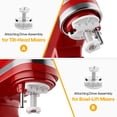 thumbnail image 3 of TOCOKEID 2QT Ice Cream Maker Attachment for KitchenAid Stand Mixers, Fits 4.5 Qt & Larger Tilt-Head/Bowl-Lift, 3 of 8