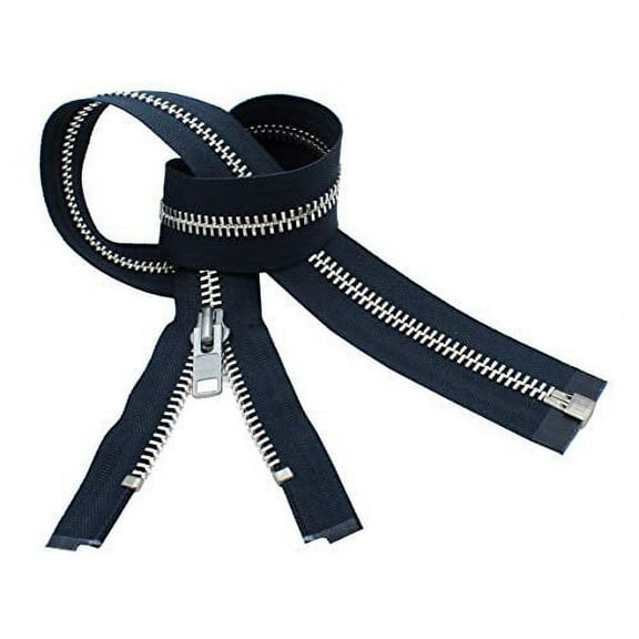 YKK #10 Extra Heavy Duty Aluminum Separating Chaps Zipper Color 560 Navy (1 Zipper per Pack) (36 Inches)