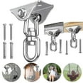 thumbnail image 1 of 360 Chaise Hamac Suspendue Montage au Plafond Ressort Crochets Pivotants Matériel, 1 of 4