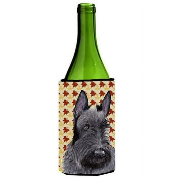 Scottish Terrier Fall Leaves Portrait Wine bottle sleeve Hugger - 24 oz.
