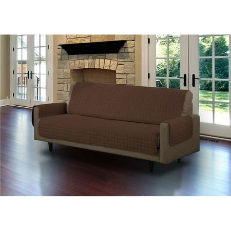 Quilted Micro Suede Sofa Pet Protector Brown