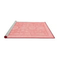 thumbnail image 2 of Ahgly Company Machine Washable Indoor Round Oriental Red Modern Area Rugs, 6' Round, 2 of 4