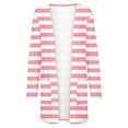 thumbnail image 5 of Lindreshi Cardigan Sweaters for Women Women's Women's Fashion Long Sleeve Stripe Printed Cardigan Casual Coat Tops/jacket, 5 of 5