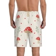 thumbnail image 5 of Salouo Flat Mushrooms Pattern Men's Sleep Pajama Shorts,Pajama Bottoms Elastic Waistband Sleep Pajama Short PJ Shorts for Men -3X-Large, 5 of 6