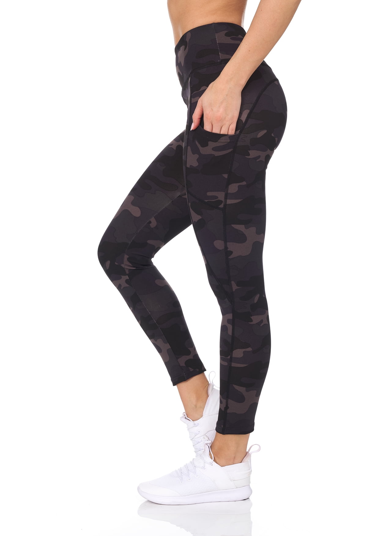 BSP Women's High Waist Camo Print 7/8  Legging With Pockets
