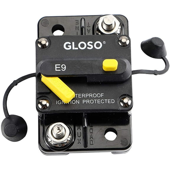 GLOSO Circuit Breaker, 25A, IP67 Waterproof, Surface Mount, 3.88 oz