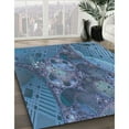 thumbnail image 2 of Ahgly Company Indoor Square Patterned Blue Jay Blue Area Rugs, 4' Square, 2 of 6