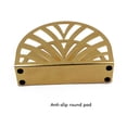 thumbnail image 3 of Soporte para servilletas de metal dorado, organizador de servilletas de mesa para cocina y picnic 5.1 W X 3.5 H X 1.5 D (semicírculo), 3 of 5