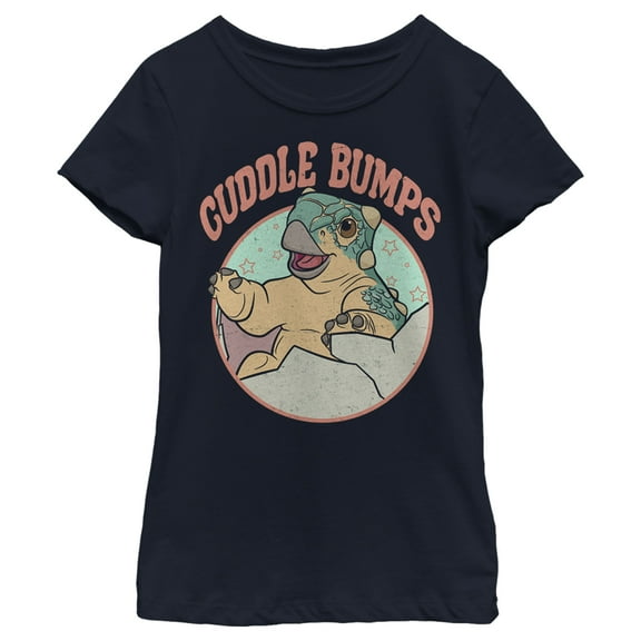 Girl's Jurassic World: Camp Cretaceous Cuddle Bumps Circle Graphic Tee Navy Blue X Large