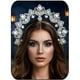 thumbnail image 1 of wonima44 Formery Moon Goddess Crown Silver Pearl Halo Headband Halloween Festival Rhinestone Star Mary Halo Headpiece for Women, 1 of 1