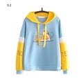 thumbnail image 2 of Minnieouse Sudadera con capucha estampada de algodón con capucha de manga larga deportes deportes mujer ropa Prendas para la parte del cuerpo azul L Minnieouse AP000850-03, 2 of 6