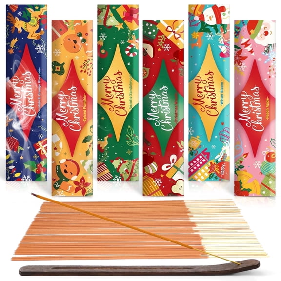 SCENTORINI Christmas Natural Handmade Sticks Incense, 120 Count