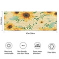 thumbnail image 2 of Yellow Chevron Green Leaf Sunflower Pattern Bathroom Rugs Mat,Non Slip Microfiber Bathroom Rug,Rubber Backing,Soft Bathroom Mats for Bathroom Floor,Tub and Shower,47x17in(120x43cm), 2 of 4