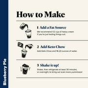 Keto Chow Blueberry Pie Ultra Low-Carb Meal Shake, 21 Servings
