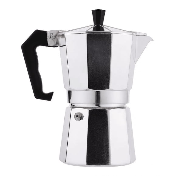 Cafetera Manual Italian 6 Tazas Aluminio, Color Plata