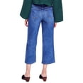 thumbnail image 2 of Free People Womens Solid Wide Leg Cropped Jeans, Blue, 29, 2 of 3