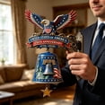 thumbnail image 3 of USA 250th Anniversary Patriotic Eagle Wall Bell – Resin Decorative Chime for 1776-2026 Celebration, Vintage American Liberty Decor for Home & Outdoor, 3 of 7