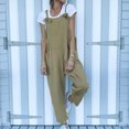 thumbnail image 1 of Mono De Carga Para Mujer Baggy Long Pants Causal Sling Jumpsuit Oversize Holidays Vacation (Khaki L) Cgtredaw para Mujer Caqui T S, 1 of 6