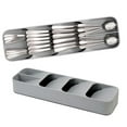 thumbnail image 3 of axGear Kitchen Drawer Organizer Tray for Cutlery Silverware Spoon Forks Storage Gray, 3 of 8