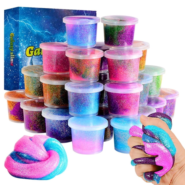 Toy Galaxy Slime ZDTHNSIAT Sparkling, paquete de 24 unidades para niños de 6 a 12 años