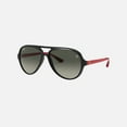 thumbnail image 2 of Ray Ban Scuderia Ferrari Grey Gradient Aviator Unisex Sunglasses RB4125M F64471 57, 2 of 5