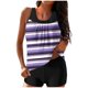 thumbnail image 2 of Trajes de baño tankini para mujer Trajes de baño de dos piezas con espalda de tiras y estampado conservador para mujer Traje de baño de dos piezas para mujer, 2 of 5