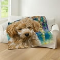 thumbnail image 4 of CafePress - Poodle Painting Throw Blanket - Soft Fleece Throw Blanket, 50"x60" for All Ages, 4 of 4