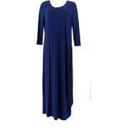Soft Cozy Loungewear Cool Luxe Knit 3/4-Sl Draped Dress Women's 619-639