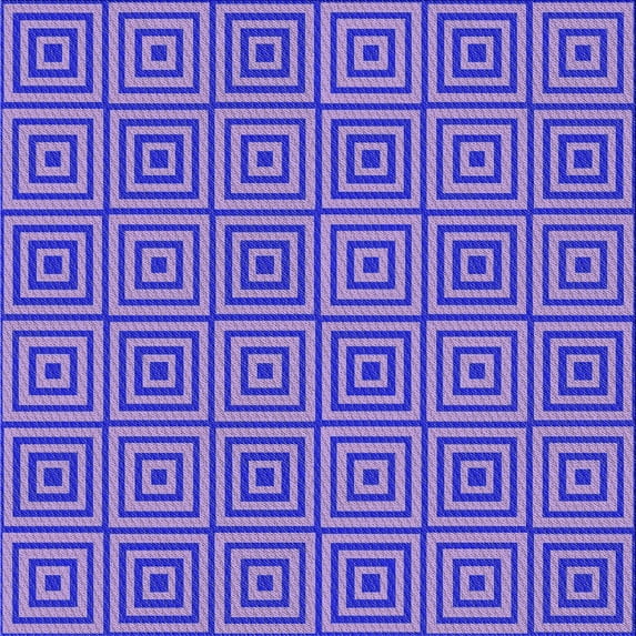 Ahgly Company Indoor Square Patterned Bright Lilac Purple Area Rugs, 7' Square