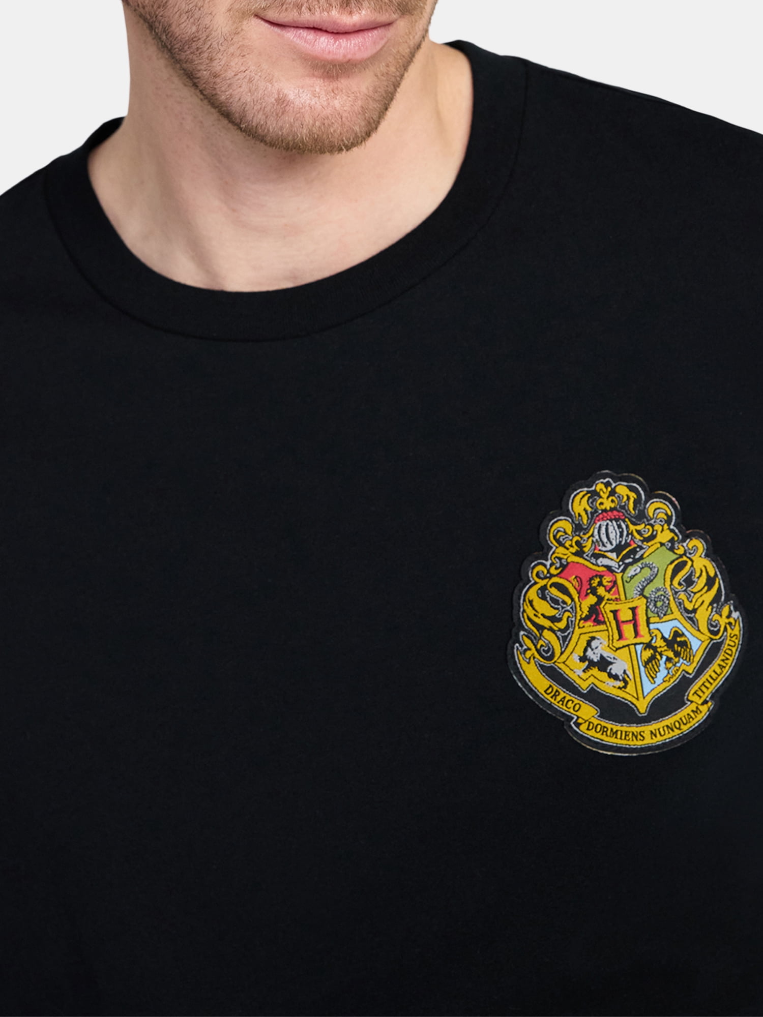 Harry Potter Men's and Big Men's Hogwarts Crest Graphic Tee with Short Sleeves, Sizes S-3XL