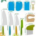 thumbnail image 4 of Qenwkxz 19PCS Wooden Kids Kitchen Knife with Serrated Cutting Edges Cutting Board Peeler Fruit Cutters Apron Gloves For Real Cooking Parent-Child Games & Exercise Hands-On Ability & Gifts, 4 of 7
