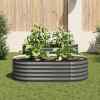 vidaXL 1 Piece Galvanized Steel Raised Garden Bed for Outdoor Garden Patio