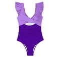thumbnail image 5 of Clearance! Hontri Women's Slimming And Shielding Two Piece Swimsuit for Women with Straps Plus Size Swimwear Purple Xxl, 5 of 5