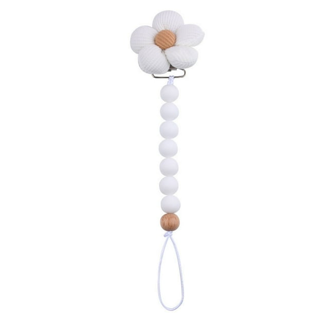 Clips de silicona para chupetes con forma de flor, clips para chupetes para niños y niñas, de silicona de grado alimentario, estilos de flores, mordedores para bebés y juguetes